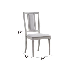 Revelation Beige Linen & Natural Finish Side Chair (Set of 2)