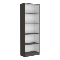 Home 4 Shelves Bookcase with Multi-Tiered Storage -Matt Gray / White -Office