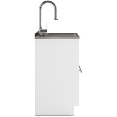 Diary - 24" Laundry Cabinet with Faucet and Stainless Steel Sink - White
