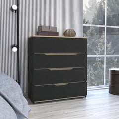 4-Drawer Dresser Wenge and Light Oak
