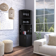 Haven 4-Bottle 2-Shelf Bar Cabinet Wenge