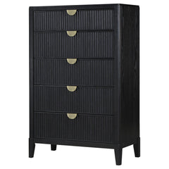 Avalon Black 5-Drawer Chest