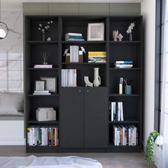 Wenge 3 Piece Living Room Set with 3 Bookcases