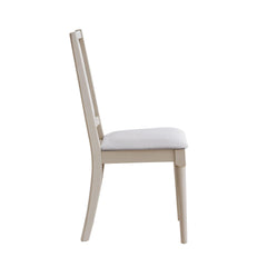 Revelation Beige Linen & Natural Finish Side Chair (Set of 2)