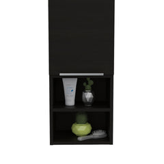 Display Cabinet Hazelton, Two Interior Shelves, Black Wengue Finish
