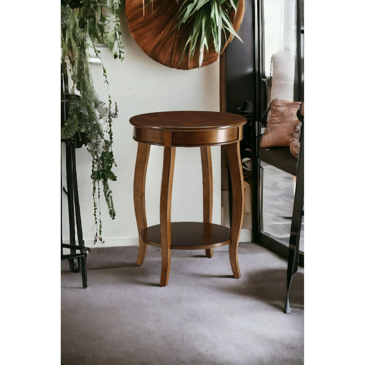 Elysium Walnut Finish Accent Table