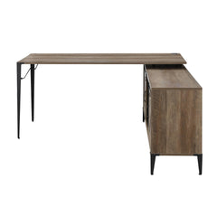 Cosmos Rustic Oak & Black Finish Writing Desk