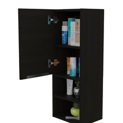Display Cabinet Hazelton, Two Interior Shelves, Black Wengue Finish