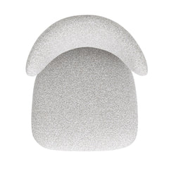 Priam 26.5" Modern Upholstered Counter Stool with Wood Frame, Salt & Pepper Boucle
