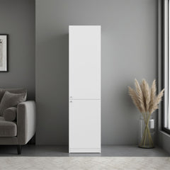Home Tall Freestanding Bookcase with Double Doors and 5 Interior Storage Shelves, Vertical Storage Cabinet for Living Room, Office or Bedroom