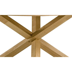 Dionysus Oak Finish Round Dining Table