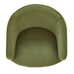 Corduroy Accent Chair with Gold Metal Legs, Modern Upholstered Armchair, Comfy Barrel Chair for Living Room Bedroom