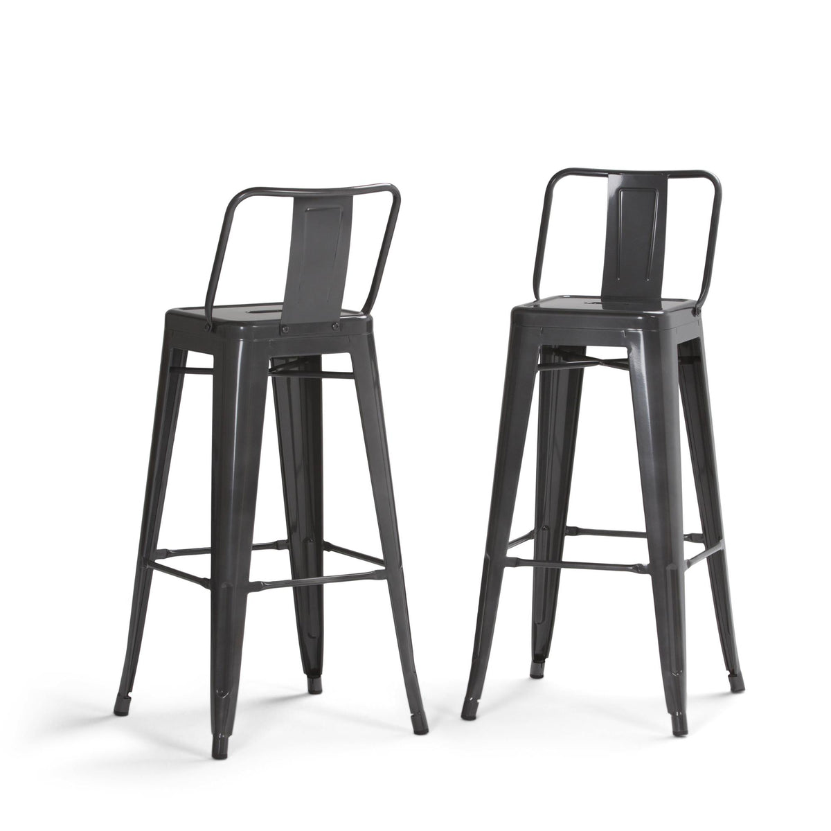 Armageddon - 30" Metal Bar Stool (Set of 2) - Grey