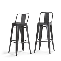 Armageddon - 30" Metal Bar Stool (Set of 2) - Grey