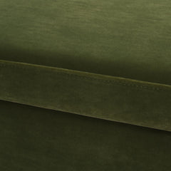 Revelation 35" Square Storage Cocktail Ottoman, Olive Green Performance Velvet