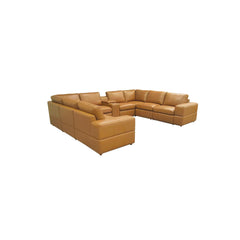Large Arm Leather Match Upholstery Modular Sectional