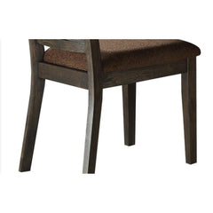 Supernova Brown Fabric & Espresso Finish Side Chair (Set of 2)