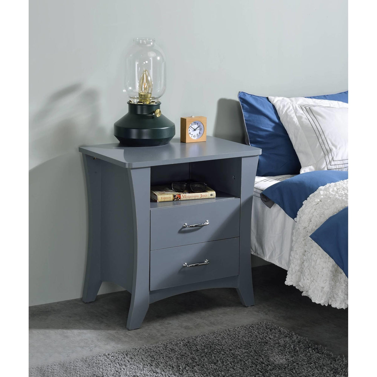 Paradise Gray Finish Accent Table