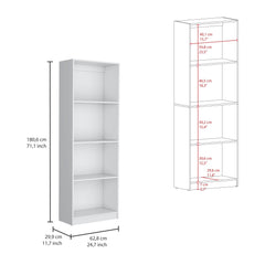 2 Piece Bookcase Living Room Set,  Storage Cabinet, 49" Wide and 9 Shelves Matt Gray / White