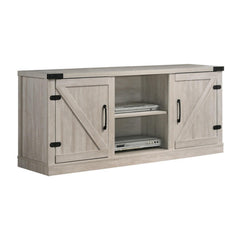 Pandora 58 Inch TV Media Center Console, Barn Sliding Cabinet Doors, Light Gray