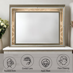 Fable Dark Champagne Finish Mirror W/Led