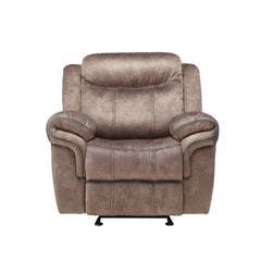Haven Two Tone Chocolate Velvet Glider Recliner