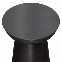 Rhapsody 17 inch Wide Modern Industrial Metal Accent Table in Antique Copper Iron, Assembled