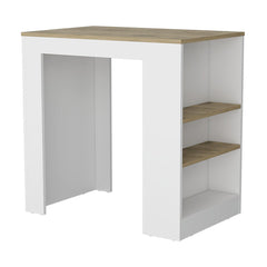 Agamemnon Kitchen Island with 3-Side Shelves
