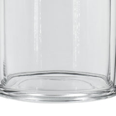 Set of 2 Large Glass Serving Platters with Dome and Finial Handle, Clear