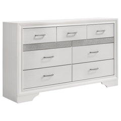 Pulsar White 9-drawer Dresser