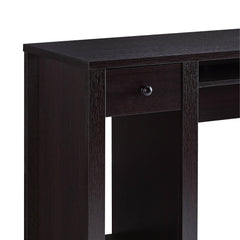 Celestia Computer Desk, Keyboard Drawer and Storage, 39 Inch, Black