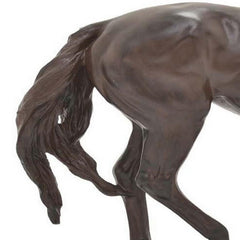 Epimetheus 14 Inch Horse Statuette Figurine, Modern Style Sculpture, Brown Resin