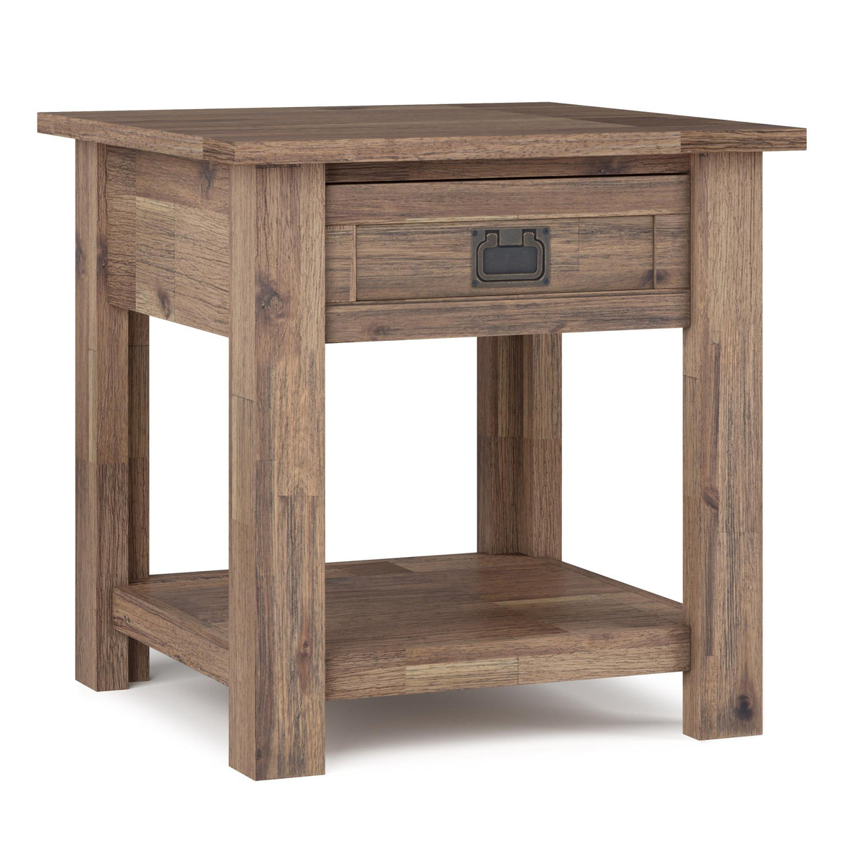 Hector - End Table - Rustic Natural Aged Brown
