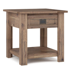Hector - End Table - Rustic Natural Aged Brown