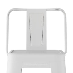 Armageddon - 30" Metal Bar Stool (Set of 2) - Distressed White