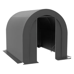 Galvanized Metal 6' x 8' Outdoor Storage Tent, Heavy Duty and Waterproof Portable Shed, for Bike, Motorcycle, Tools