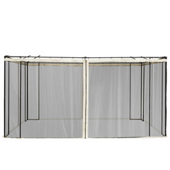Replacement Mesh Sidewall Netting for 10' x 13' Gazebos and Canopy Tents with Zippers, (Sidewall Only) Cream