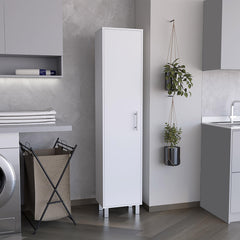Infinity 70" Tall Storage Cabinet Broom Closet with Broom Hangers,and Four Shelves
