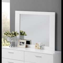 Theseus White Finish Mirror