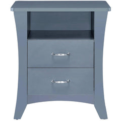 Iphigenia Nightstand with 2 Drawers and Open Shelving