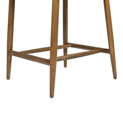 Priam 26.5" Modern Upholstered Counter Stool with Wood Frame, Salt & Pepper Boucle