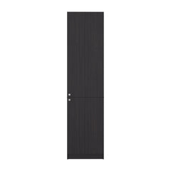 Home Tall Freestanding Bookcase with Double Doors and 5 Interior Storage Shelves, Vertical Storage Cabinet for Living Room, Office or Bedroom