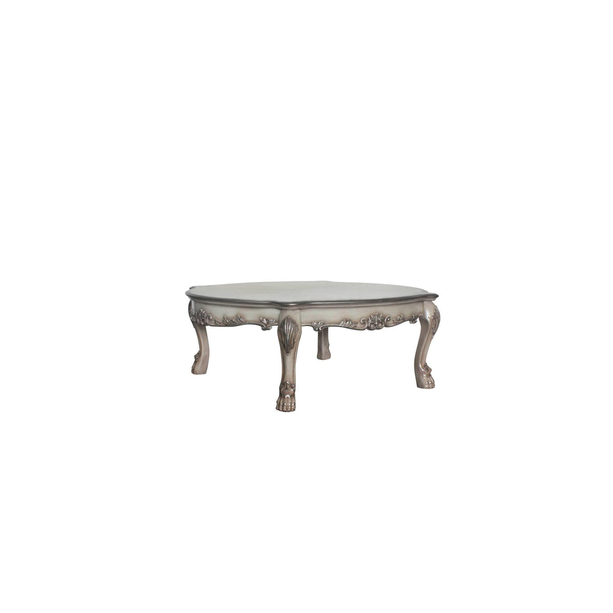 Chronos Vintage Bone White Finish Coffee Table