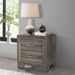 Hestia Brown Oak 2-drawer Nightstand Bedside Table
