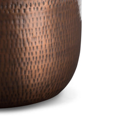 Iphigenia 19 inch Wide Metal Storage Accent Table in Antique Copper