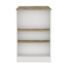 Agamemnon Kitchen Island with 3-Side Shelves