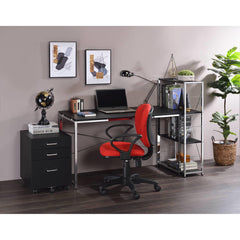Avalon Black & Chrome Finish Writing Desk