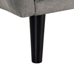 Clytemnestra Sofa Gray Color Converts into Bed Tufted Fabric Iron Leg Back Support 1pc Sofa Pocket Coil