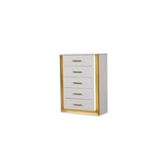 Epimetheus Contemporary Style 5-Drawer Chest Made with Wood & Gold Finish