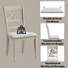 Odysseus Antique Gray Finish Side Chair (Set of 2)